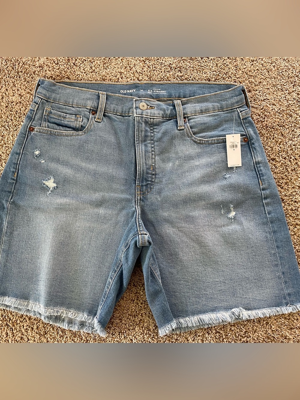 Old Navy Blue Distressed Denim Shorts